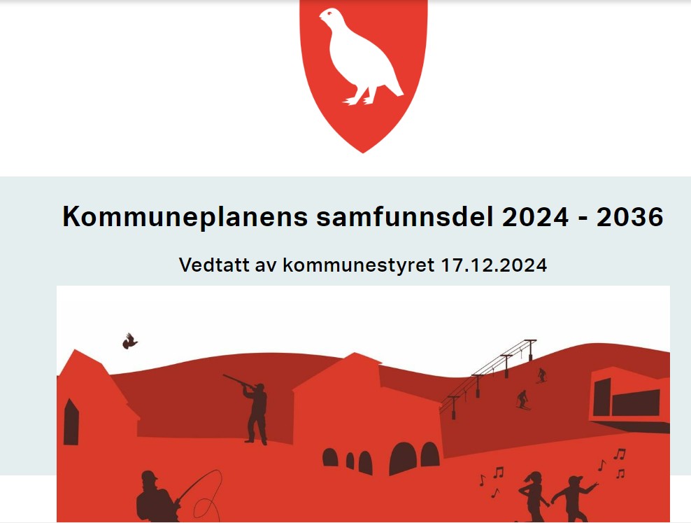 Skjermbilde av forside kommuneplanens samfunnsdel