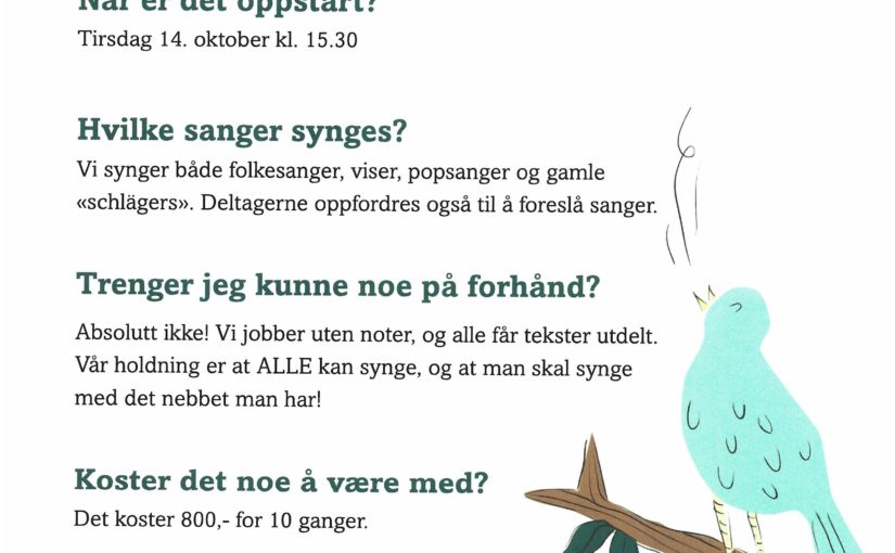 Gladsang – sangtilbud for voksne!